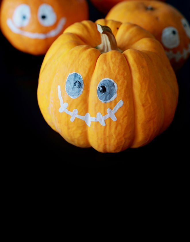 Décoration de minicitrouilles pour l'Halloween